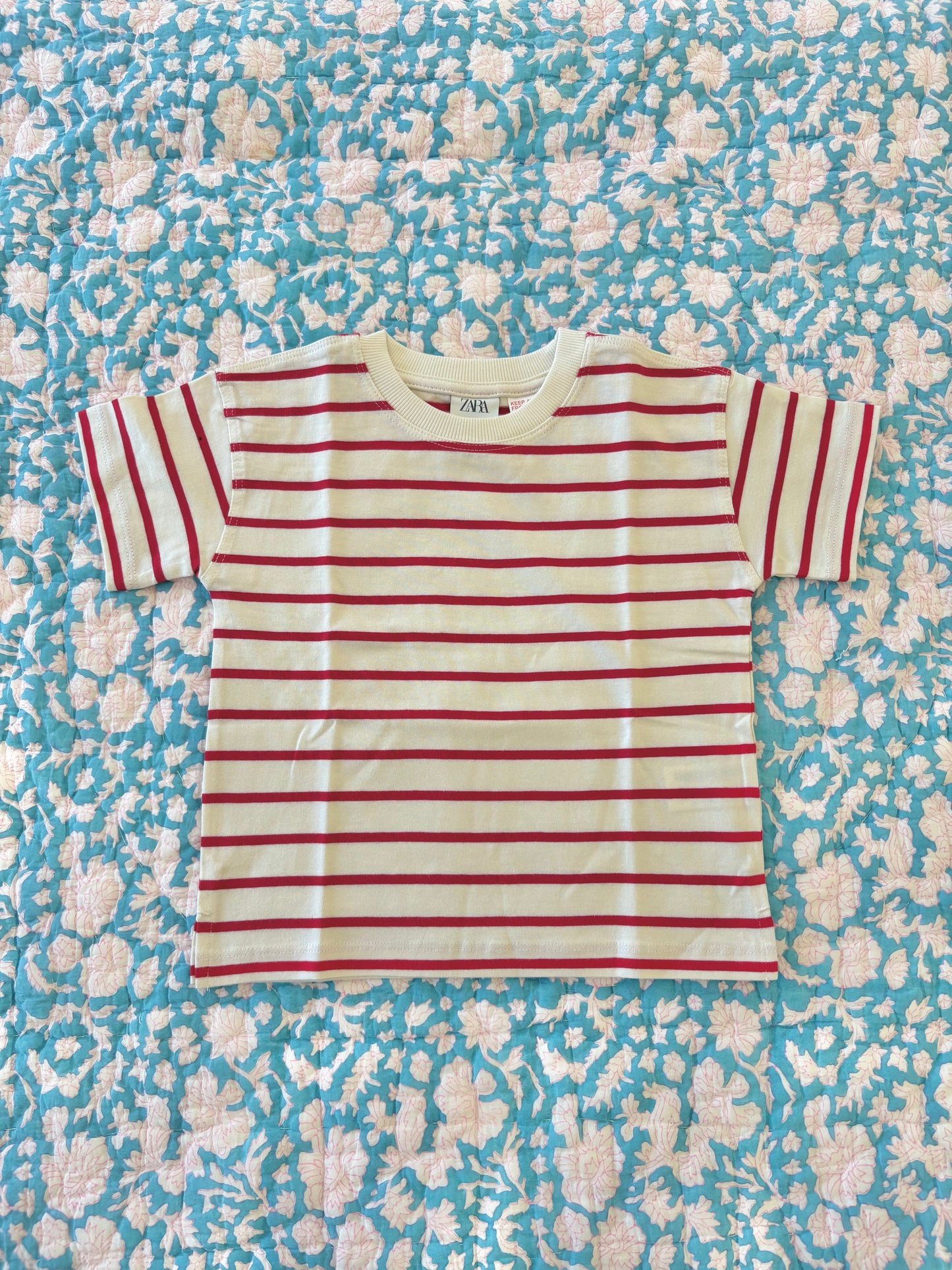 Red Stripe Short Sleeved Tee