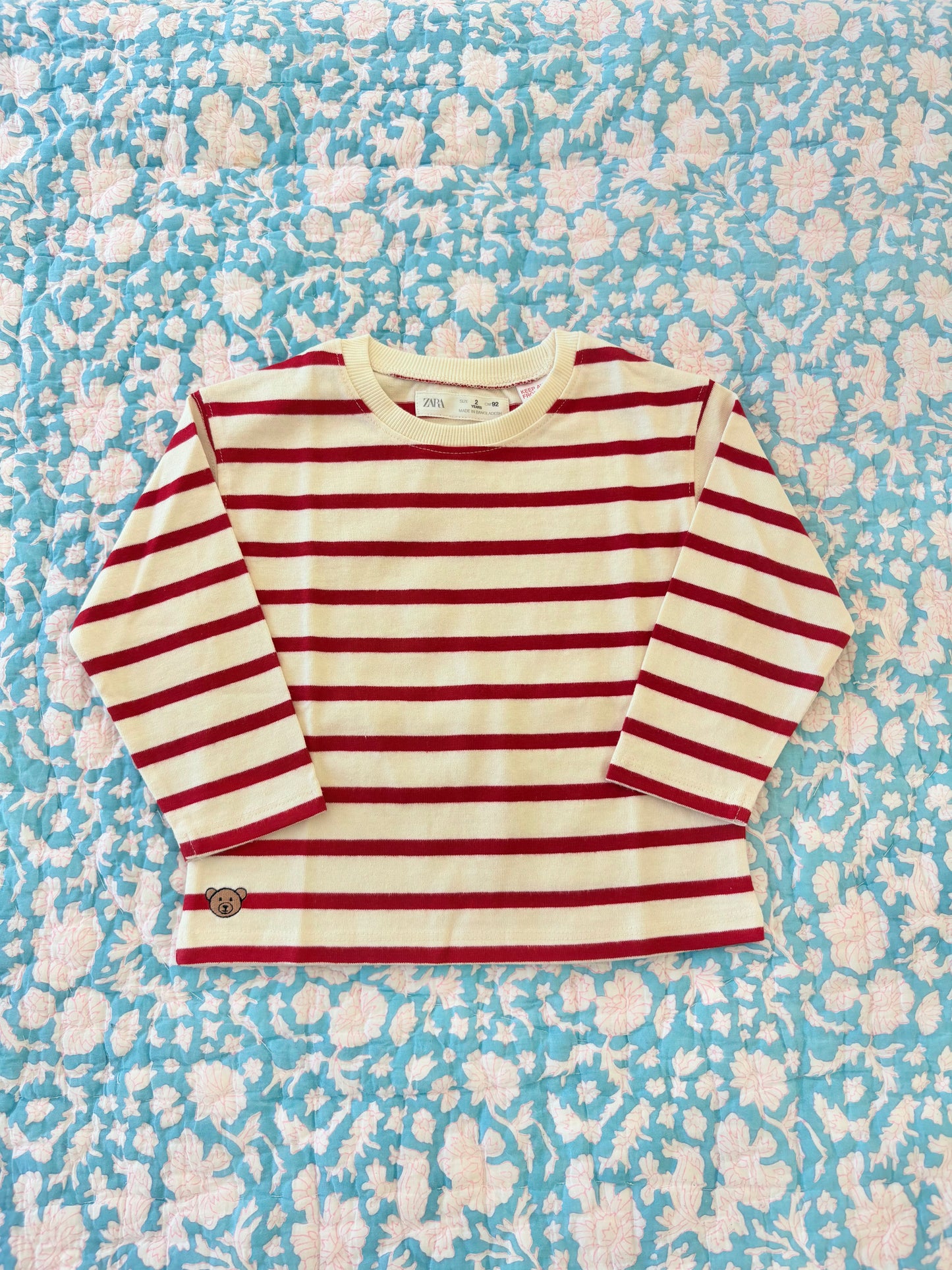 Red Stripe Long Sleeved Tee