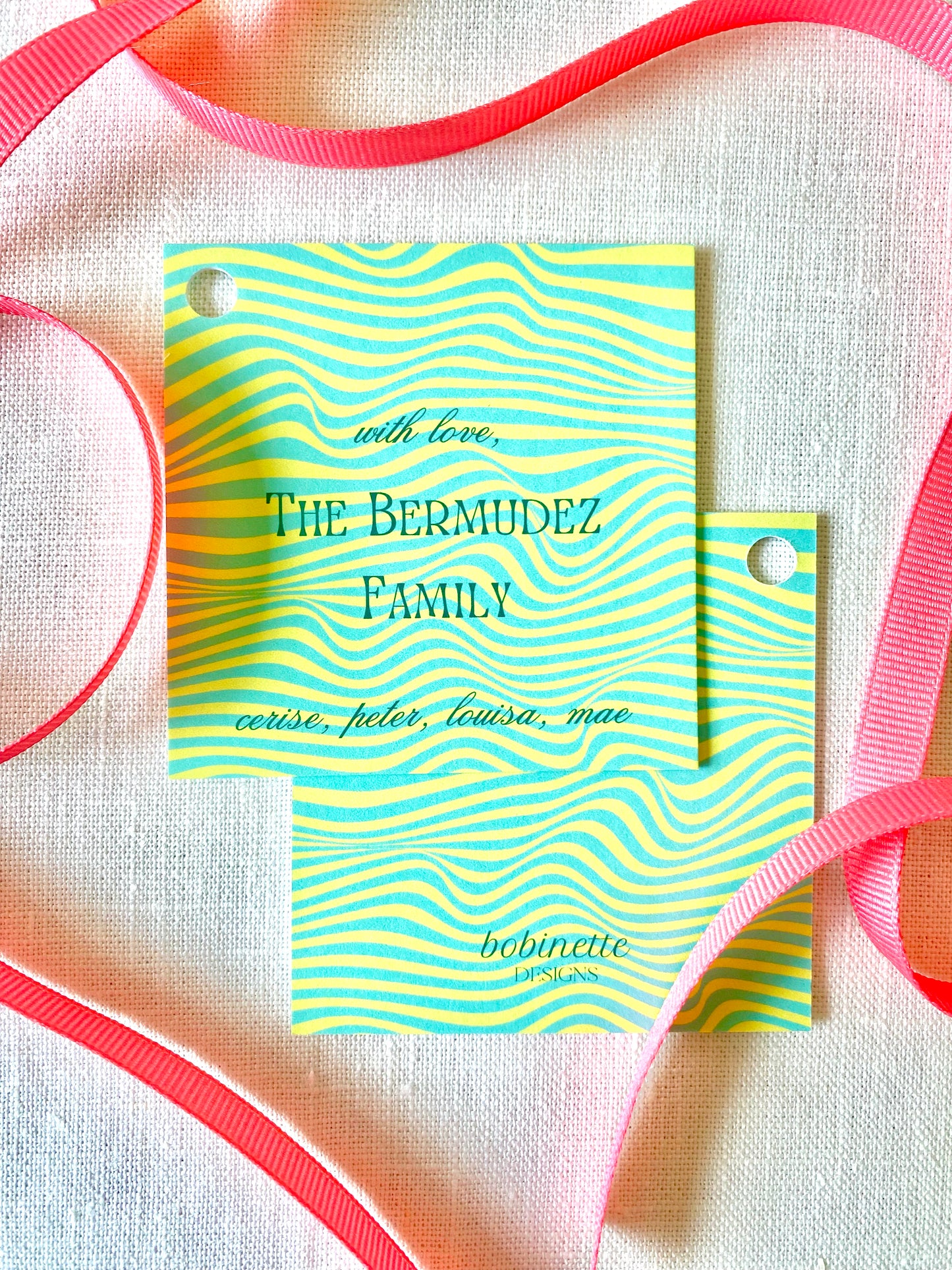 Stationery - Gift Tags - Trippy Greens