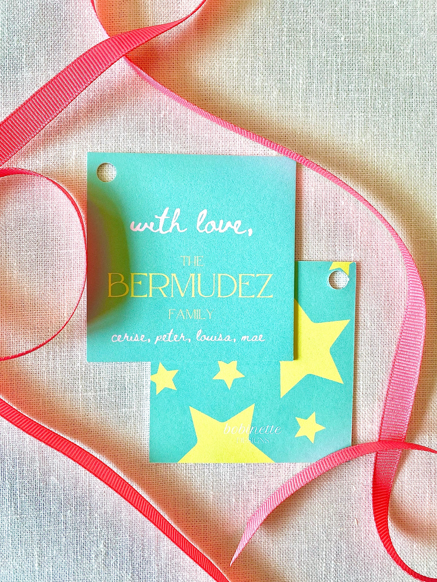 Stationery - Gift Tags - Green Family Tags