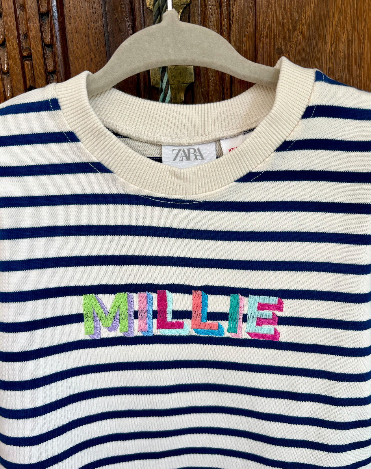 Navy Stripe Long Sleeved Tee - Heavier Weight