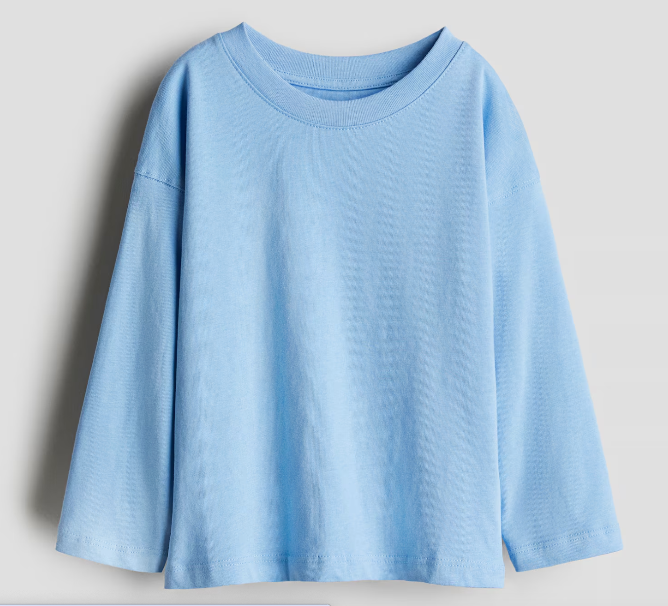 Solid Blue Long Sleeved Tee