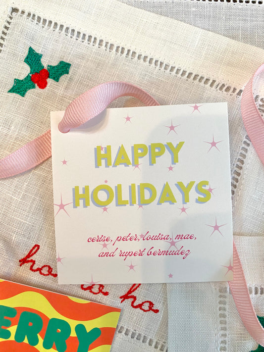 Stationery - Christmas Tags - Happy Holidays