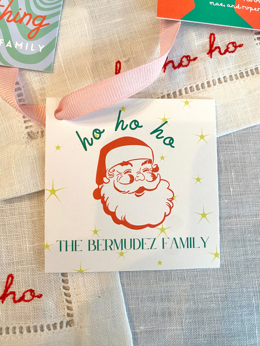 Stationery - Christmas Tags - White Santa