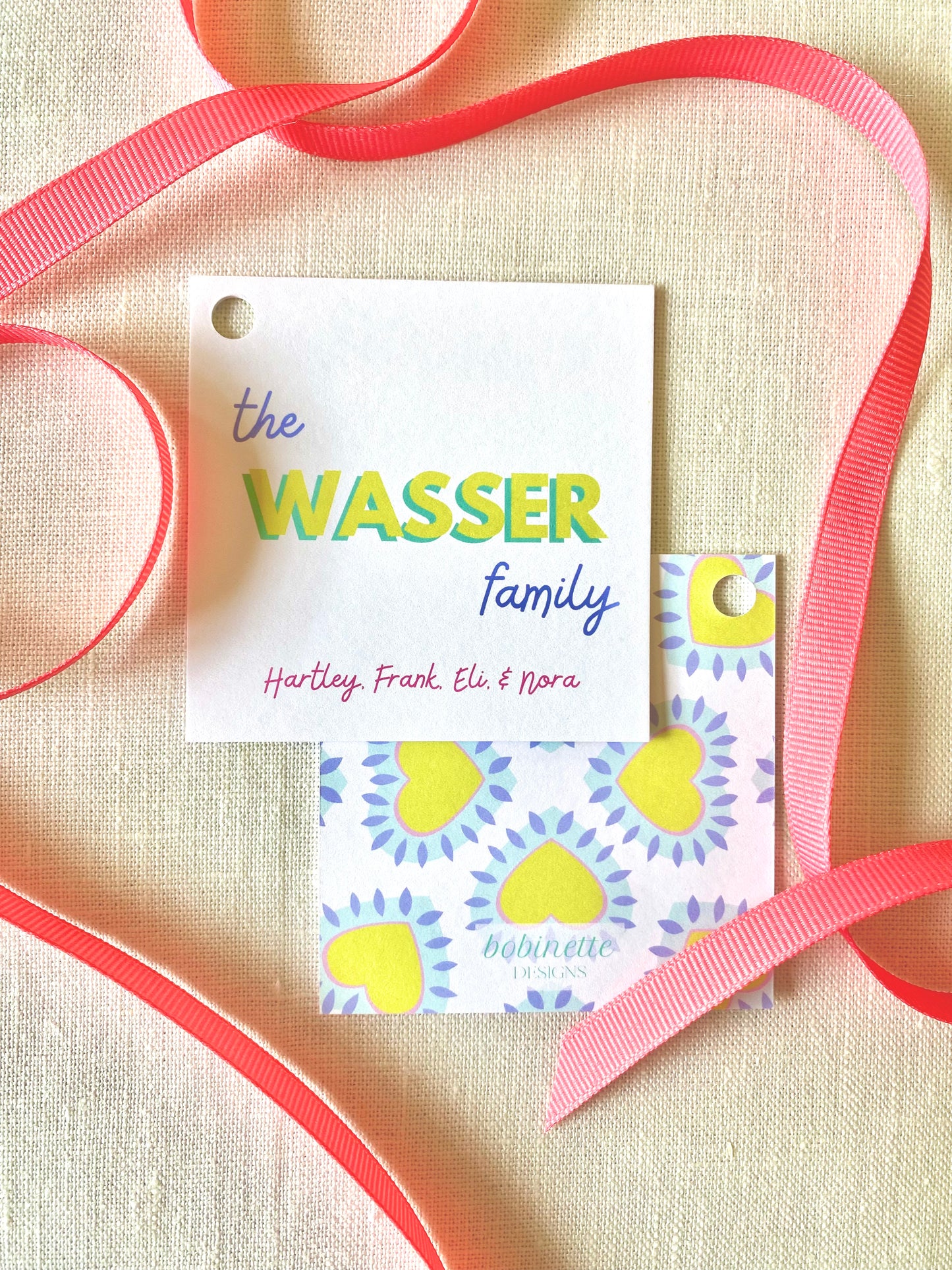 Stationery - Gift Tags - Brights Family Tags