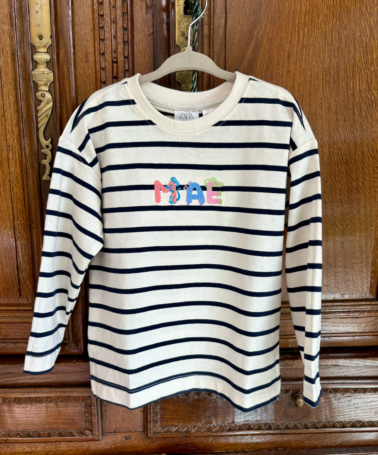 Navy Stripe Long Sleeved Tee - Lighter Weight