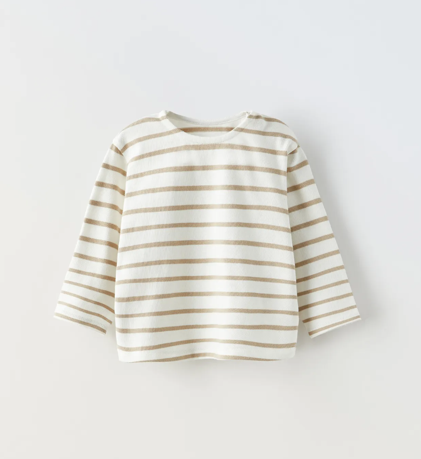 Mini Striped Long Sleeve - French Blue or Mink