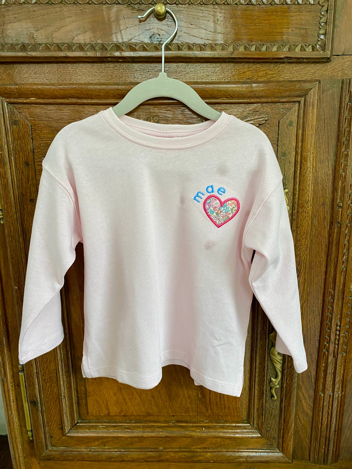 Solid Pale Pink Long Sleeve Shirt